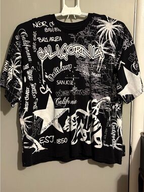 California Graphic Tee men’s 2XL - Black & White